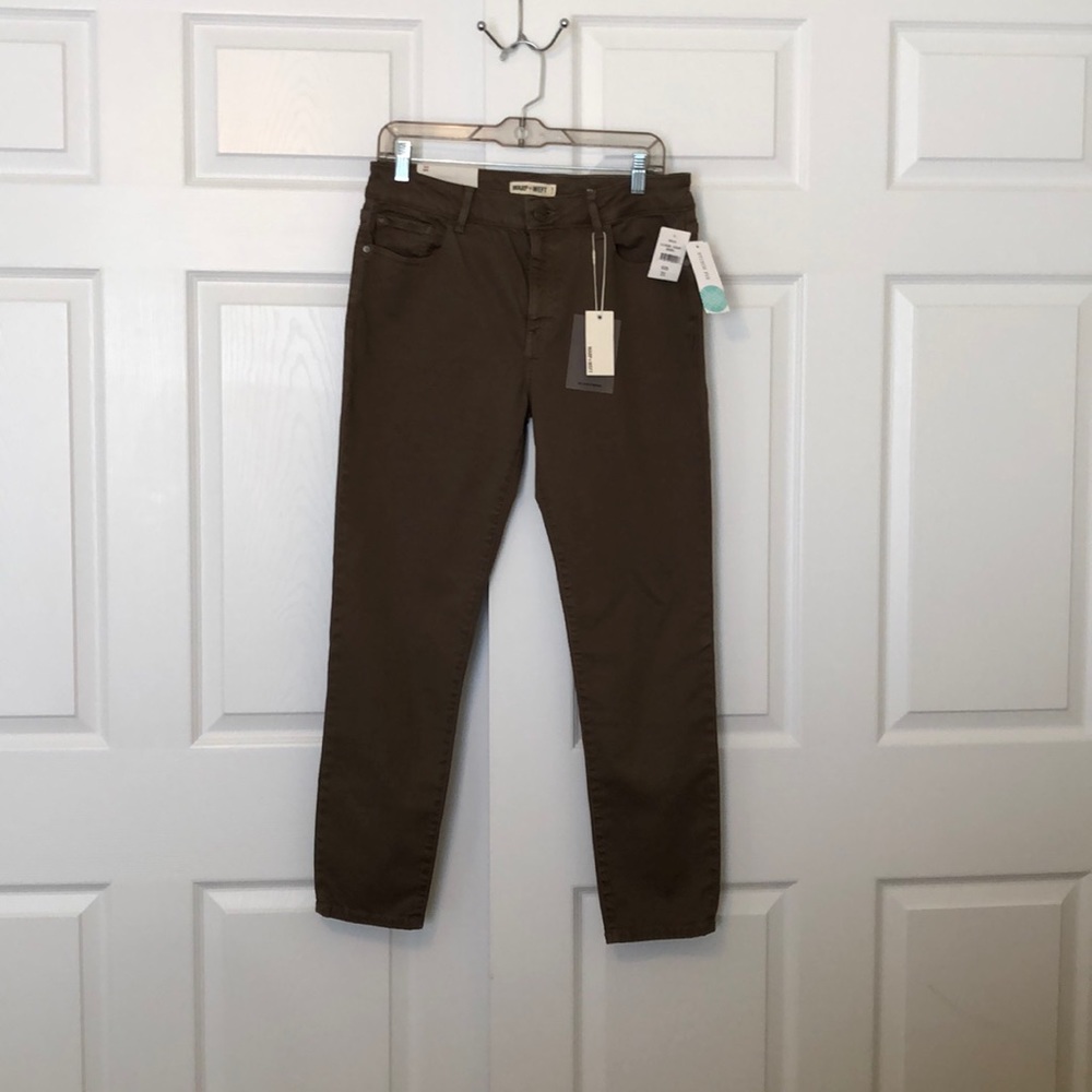 Warp and Weft SFO dusky green skinny jean 30/28